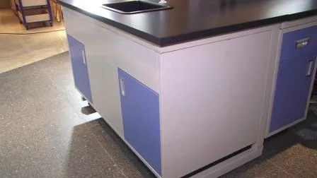 Mobilier de laboratoire scolaire Table de laboratoire en bois pour enseignant avec goutte d'eau